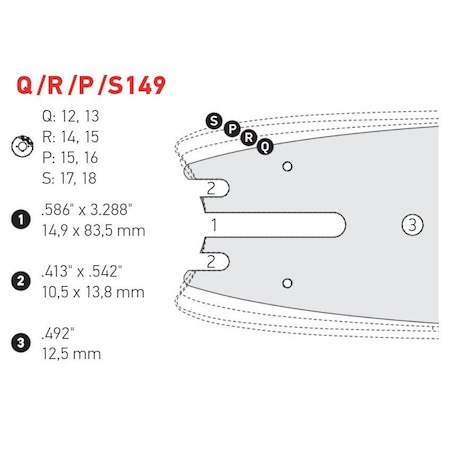 Oregon Harvester Guide Bar, 75cm, .404'' Pitch, .080'' Gauge, SpeedMax, Replaceable Sprocket Nose, Jet-Fit 752SLRR149